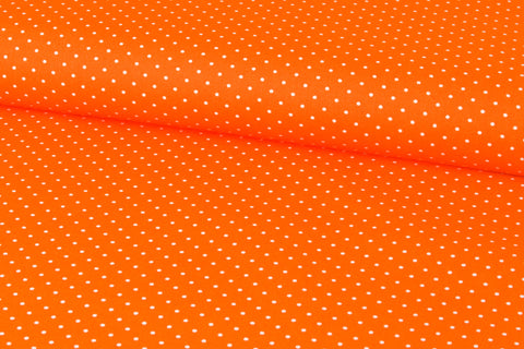 Baumwolle Punkte Orange/Weiß