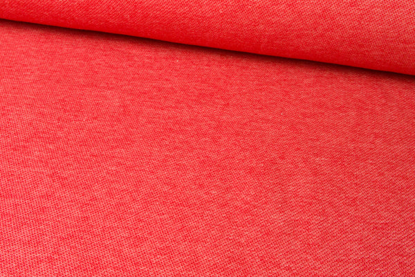 Baumwoll-Sweat Uni Rot