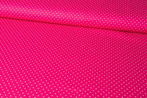 Baumwolle Punkte Pink/Weiß