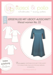 lillesol & pelle Jerseykleid mit UBoot-Ausschnitt No.22